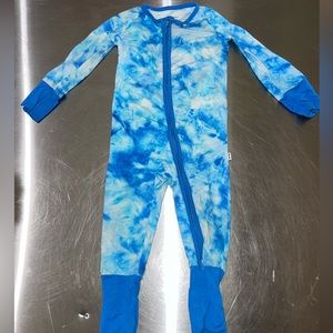 Little Sleepies 3-6 Months Zippy Blue Watercolor